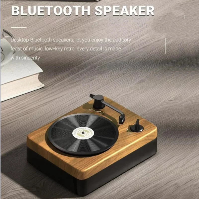 Retro Vinyl Record Style Wireless Mini Small Soundbox Portable Waterproof Caixa De Som Bluetooth Speaker Outdoor Smart Music Box