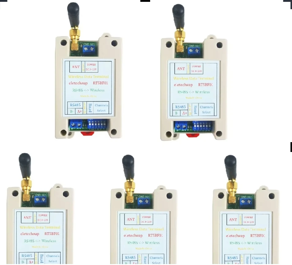 18MA DC12V/24V ireless Transceiver RS485 Din Rail DIP Switch W  20DBM -121dBm RTU UART Transmitter And Receiver Module