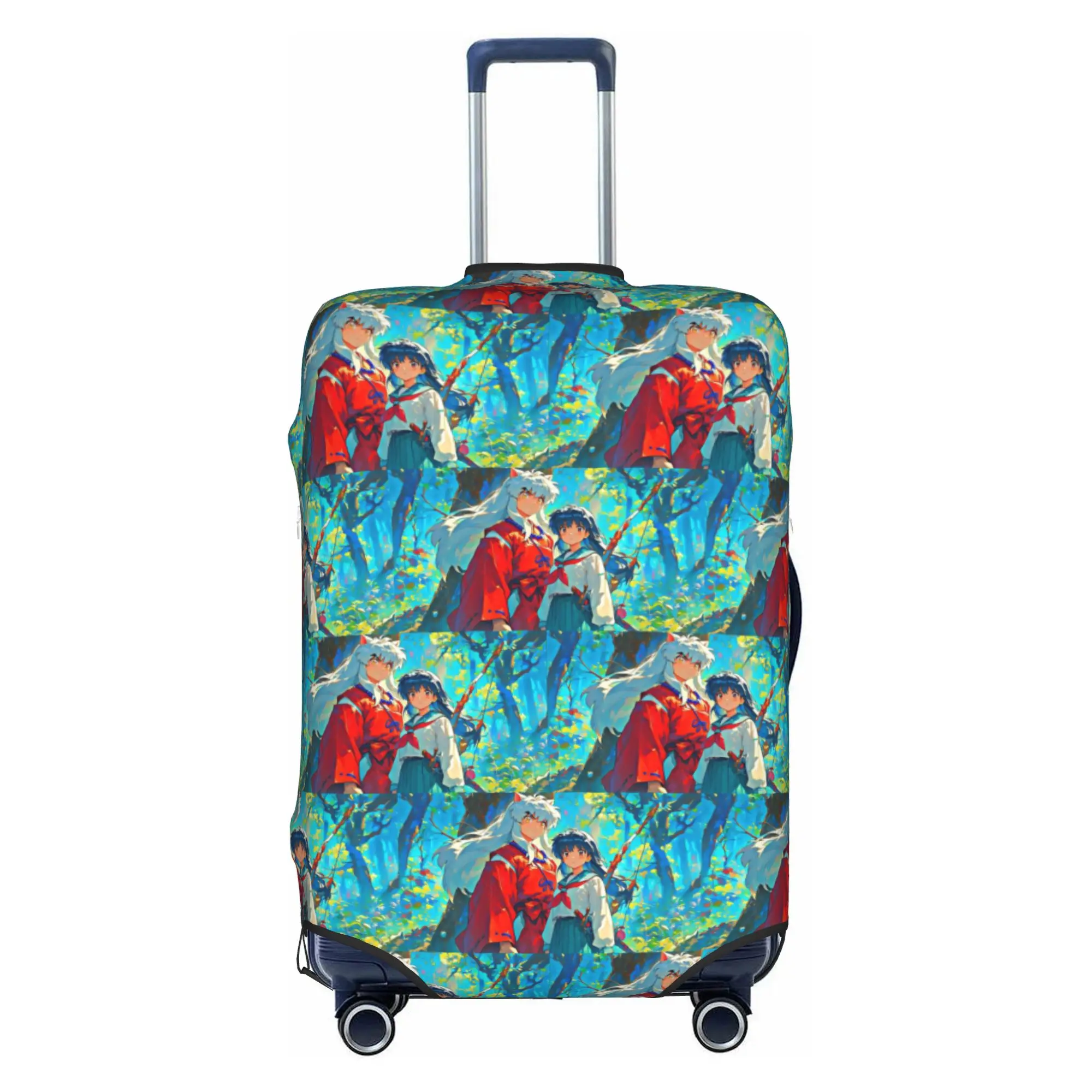Custom I-Inuyashaes Anime Luggage Cover Protector Funny  Travel Suitcase Covers for 18-32 Inch