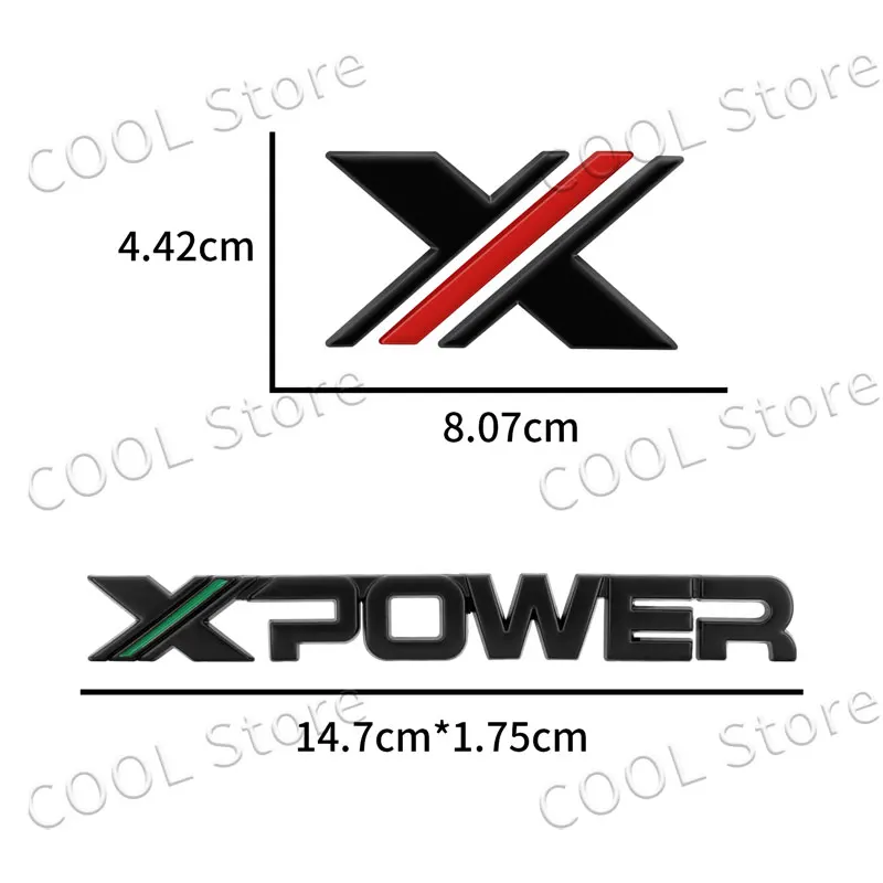 3D Chrome Metal X XPOWER Logo Car Rear Trunk Emblem Badge Nameplate Sticker For MG ZS HS GS 3 5 6 7 TF RX5 GT Accessories