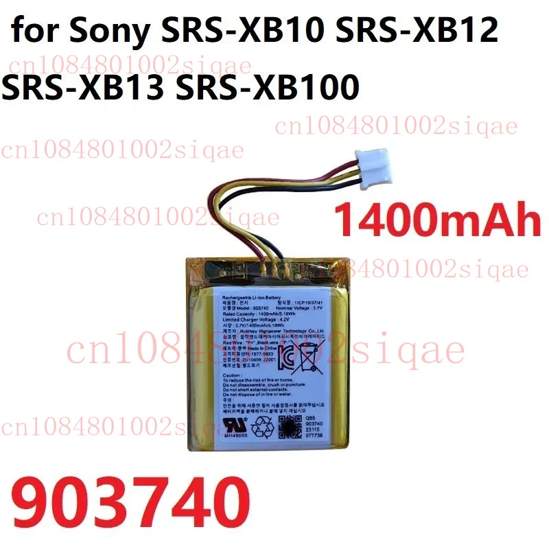 

3.7V 1400mAh Battery For Sony SRS-XB10 SRS-XB12 SRS-XB13 SRS-XB100 Speaker