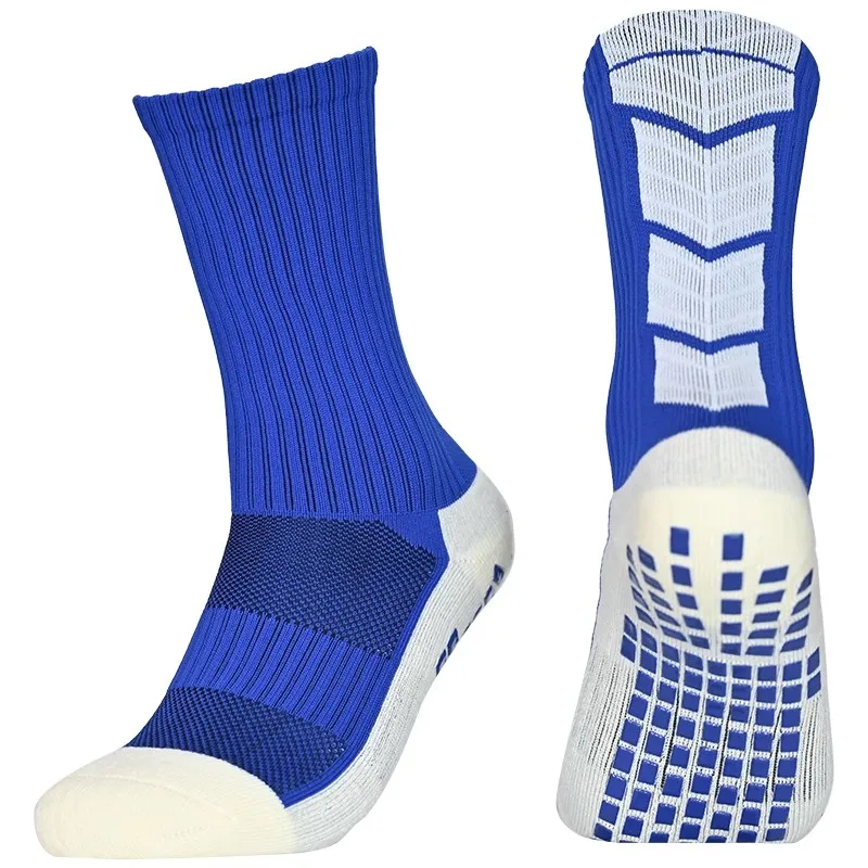 High Quality Anti Slip Soccer Socks Adults Kids Non Slip Suction Grip Socks Sport Football Baseball Towel Bottom Mid Tube Socks