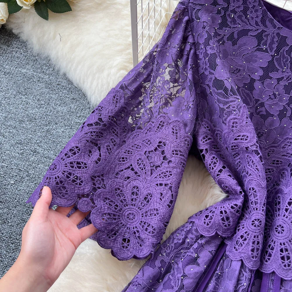 Robe moulante élégante en dentelle strass, Slim, Club de fête, Vesditod, Vintage, mode coréenne, vêtements pour femmes