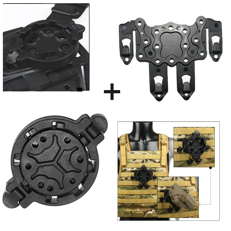 

Тактический пистолет, Охотничья быстросъемная кобура для оружия, облегченная модульная система размещения под углом 360 градусов