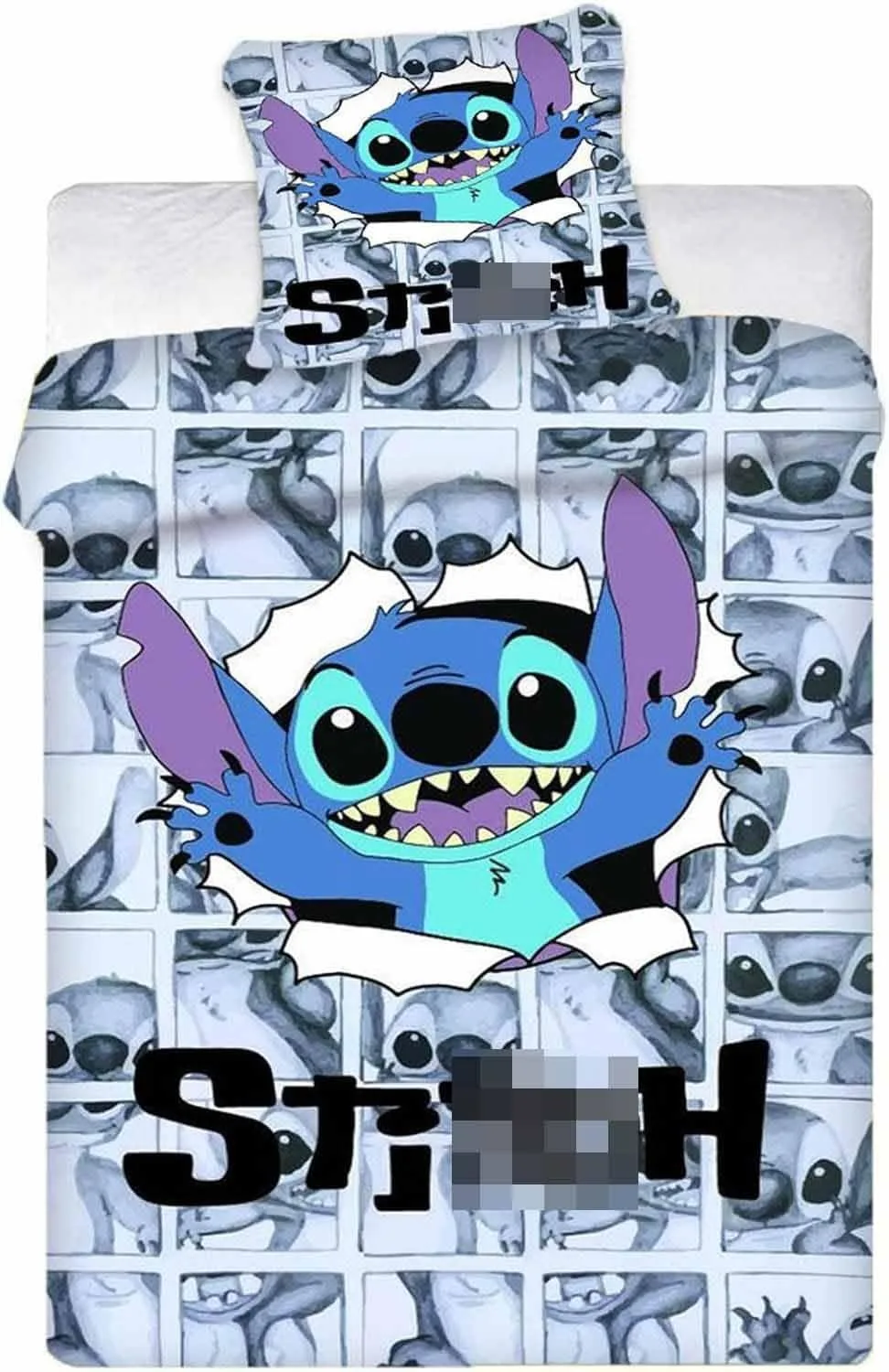 Parure de lit Disney Stitch, draps imprimés en 3D, ensemble Textile de maison pour enfants, housse