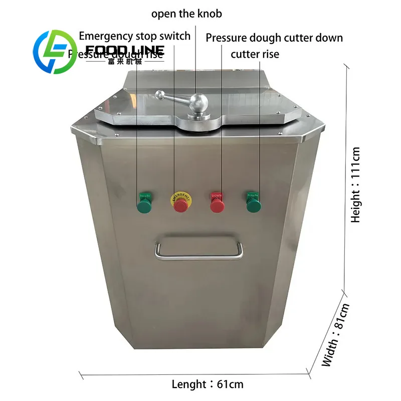 Customized Hot Selling Commercial Hydraulic Dough Divider, Automatic 20 Pieces Square Dough Cutting Machine For Bakery