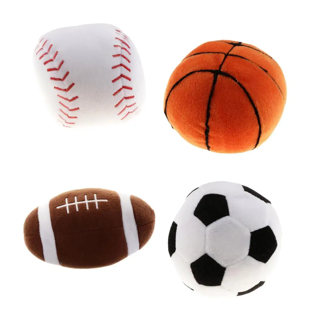 Soft Plush Ball Toy with Ring Bell Baby Developmental Sound Control Toy for Kids Indoor Play