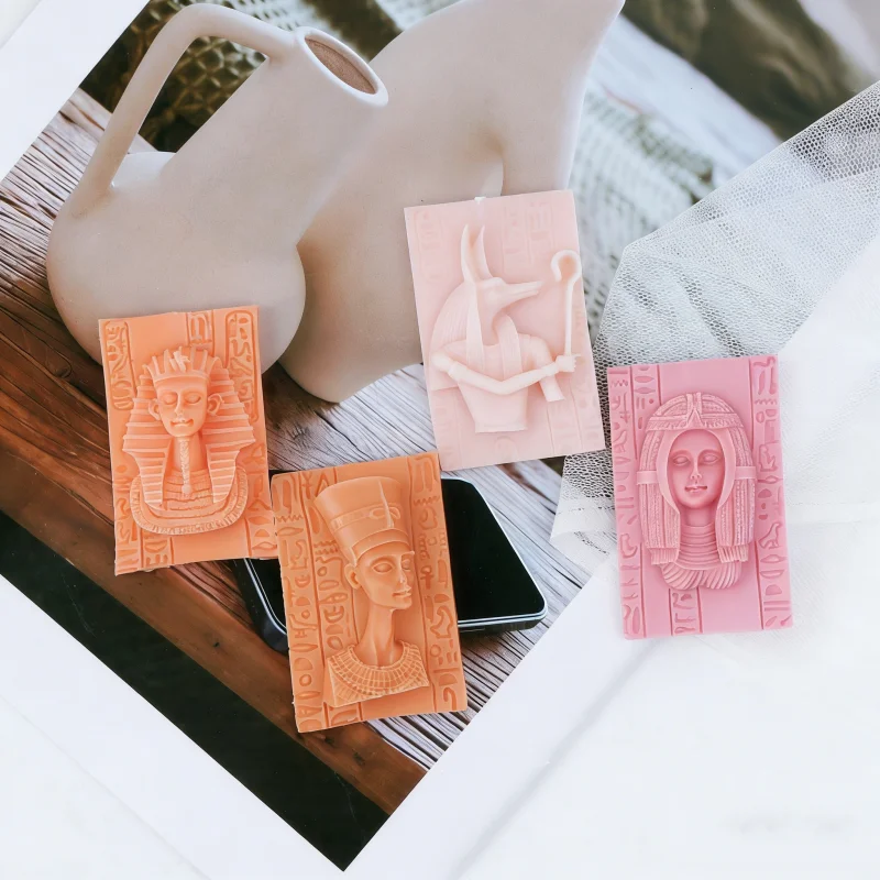 Horus Ägyptischer Gott Seifenformen 3D Relief Nofretete/Pharao Silikon Kerzenformen DIY Duftkerzen Bastelwerkzeuge Heimdeko