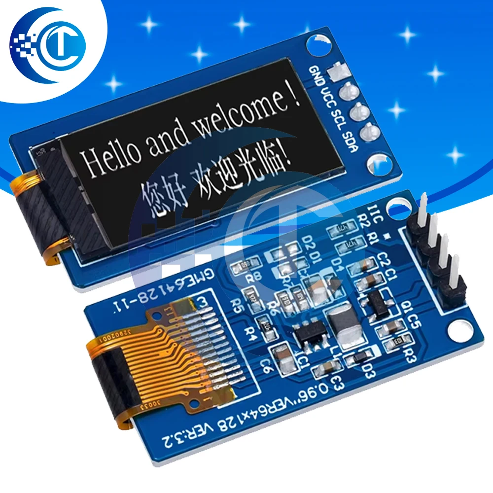 

Вертикальный OLED-дисплей 0,96 дюйма 64×128 (SSD1107) — умный модуль для проектов Arduino DIY