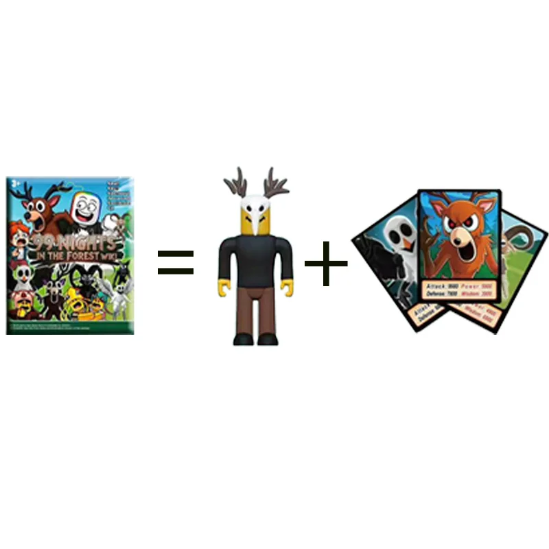 2025 nuevo caliente 99 noches en el bosque monstruo caja ciega ciervo dibujos animados Milu ciervo juego de peluche periféricos Halloween juguetes regalos