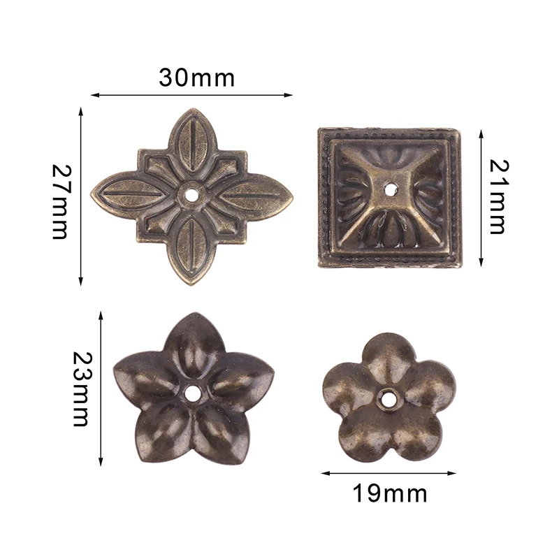 NEW 10Pcs Wooden Box Corner Antique Brass Upholstery Decorative For Jewelry Chest Gift Wine Case Protectors Hardware