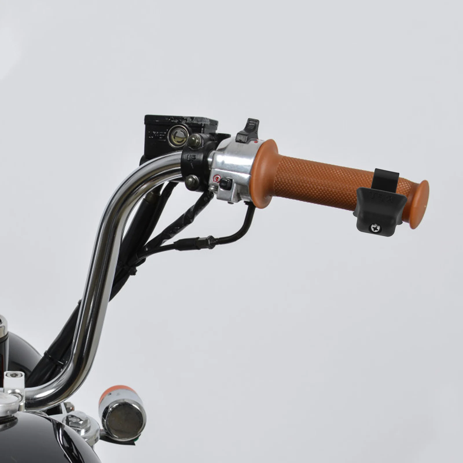 

Universal Motorcycle Throttle Booster Black, Anti-Slip Handlebar Oil Control Wrist Support, Cruise Control Assist Throttle Lock