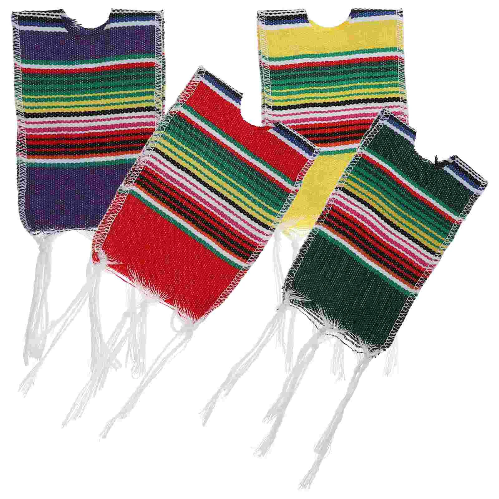  Party Mexican Wine Bottle Set Cup Decorations Cotton Beer Poncho Dad Collapsible Water Bottles