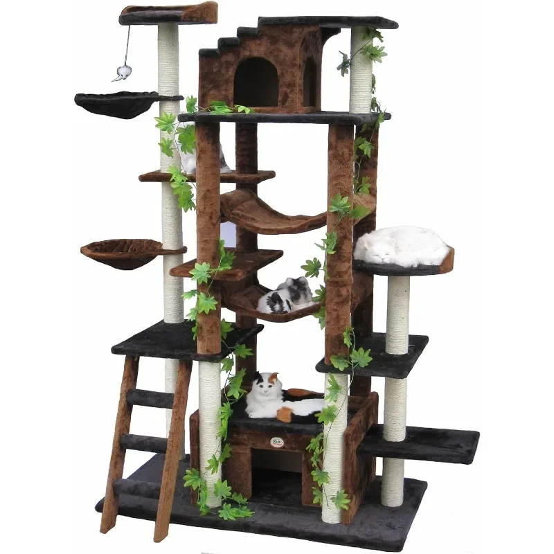 for Go Pet Club 77-Inch Cat Tree, Brown/Black