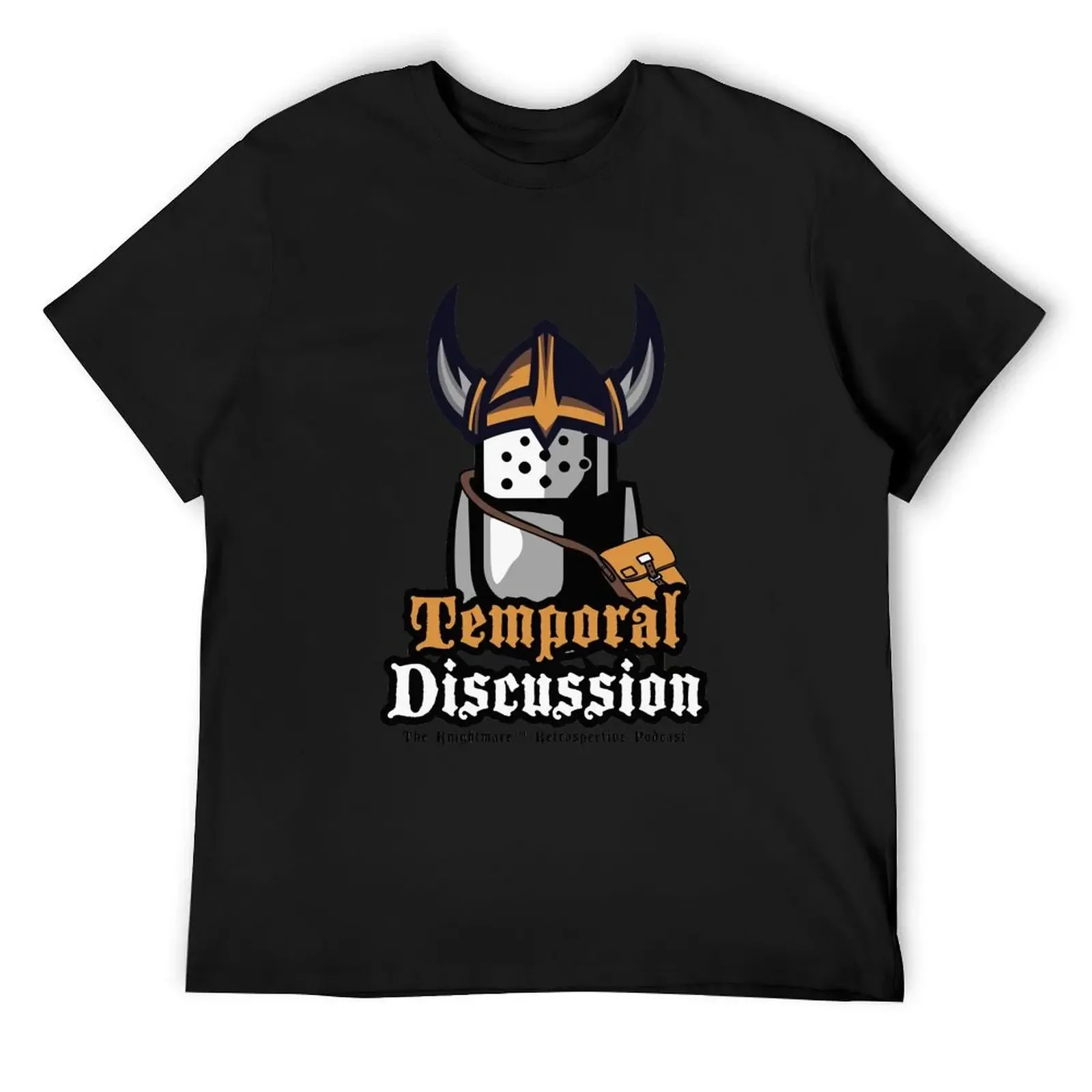 Temporal Discussion Logo (Knightmare) T-Shirt quick-drying summer top T-shirts for men cotton