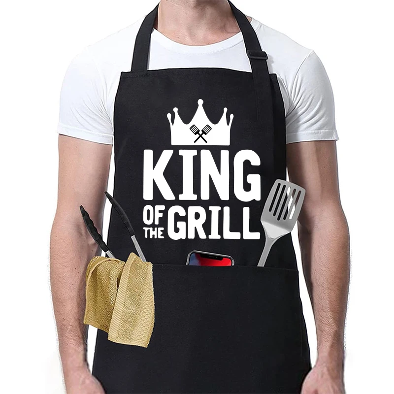 Cooking Aprons for Women Men Funny Grilling Chef Kitchen Aprons for Dad Husband BBQ Gifts for Fathers Day Birthday