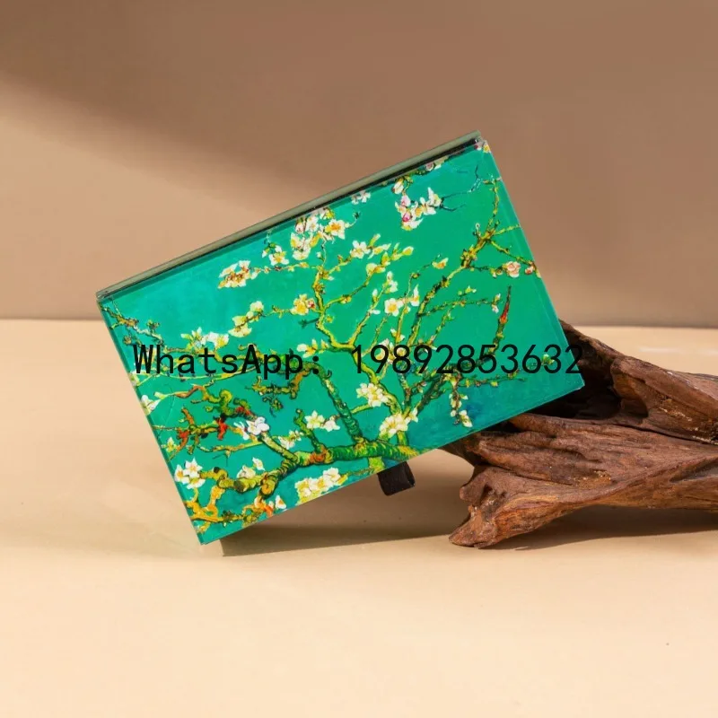 6. Delicate glass jewelry box, light luxury high-end jewelry storage box, jewelry packaging box.