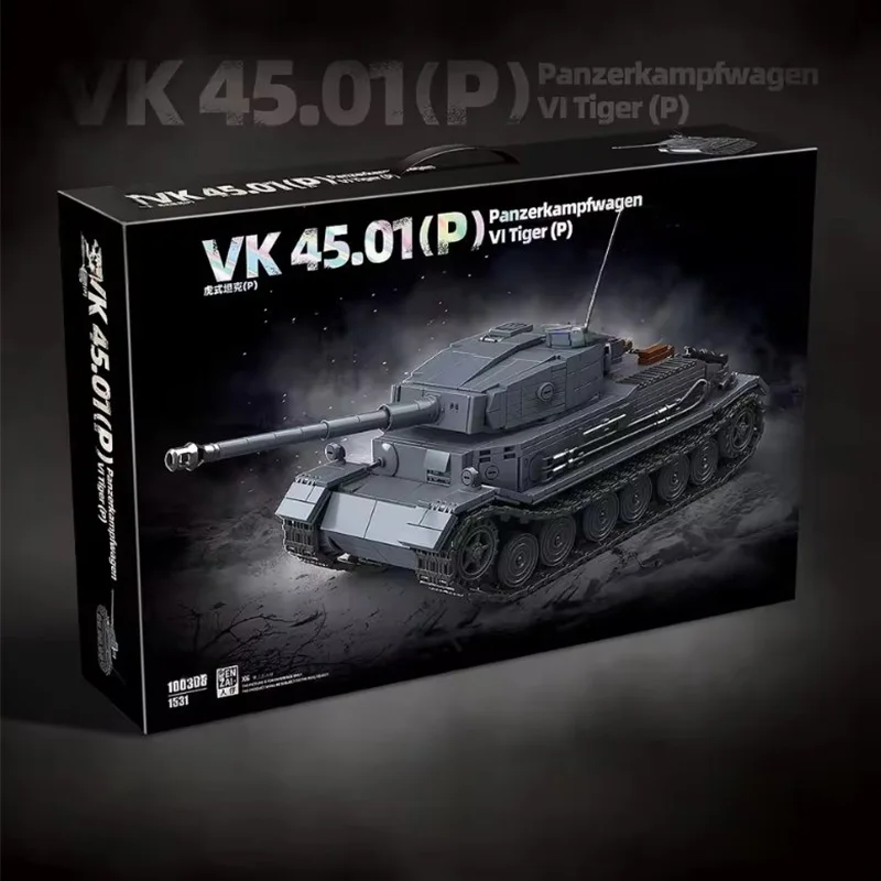 

VK45.01(P) PanzerkampfwagenVITiger (P) Tank Model DIY Building Block Toys Building Blocks Set Classic Model Series Birthday Gift