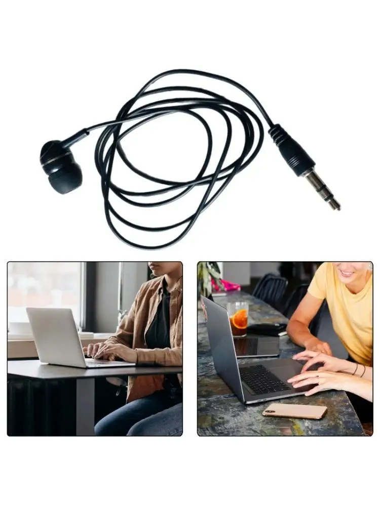 652F .5mm Single Side In Ear Earphone Earbud Coiled Corded Headsets for Mobile Phone