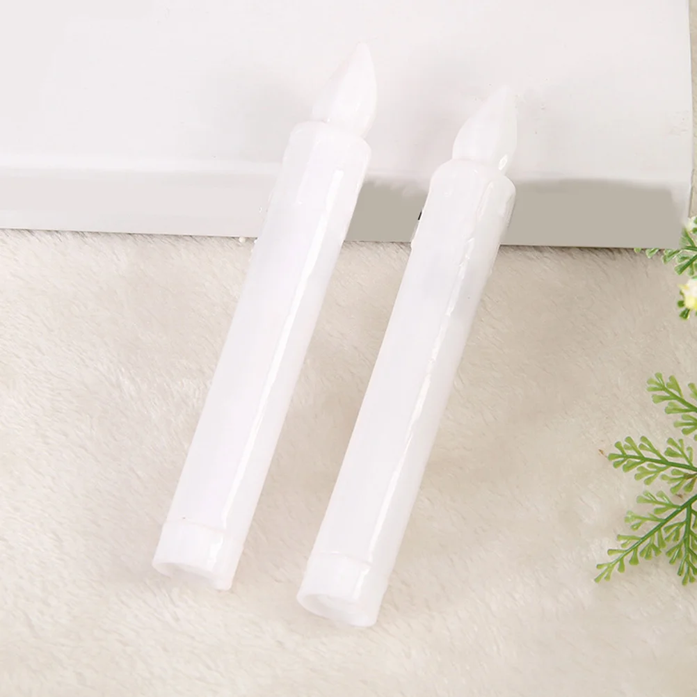 

4 Pcs Electronic Light Led Lights for Buddha Chinese Electric Decor Artificial Candles Operated