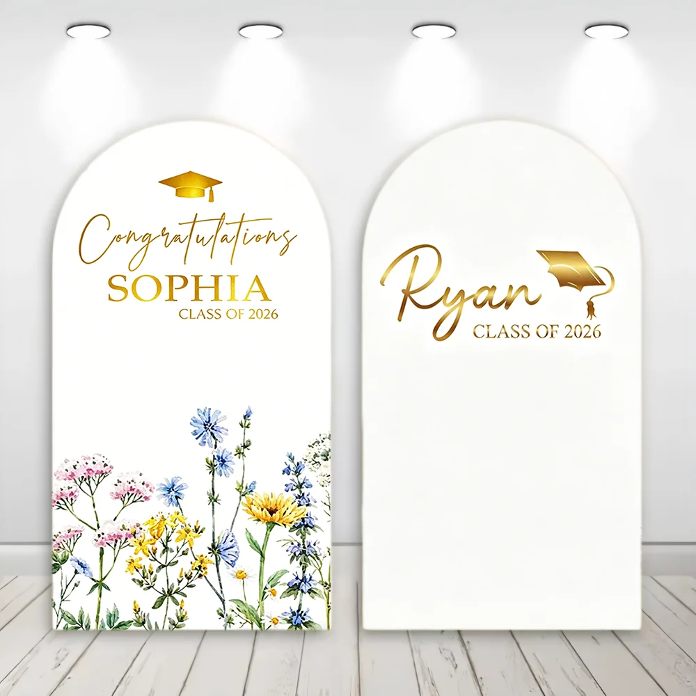 Arch Backdrop Fresh Elegant Graduation Season Bachelor's Hat Celebration Party Decor Studio Photography Background
