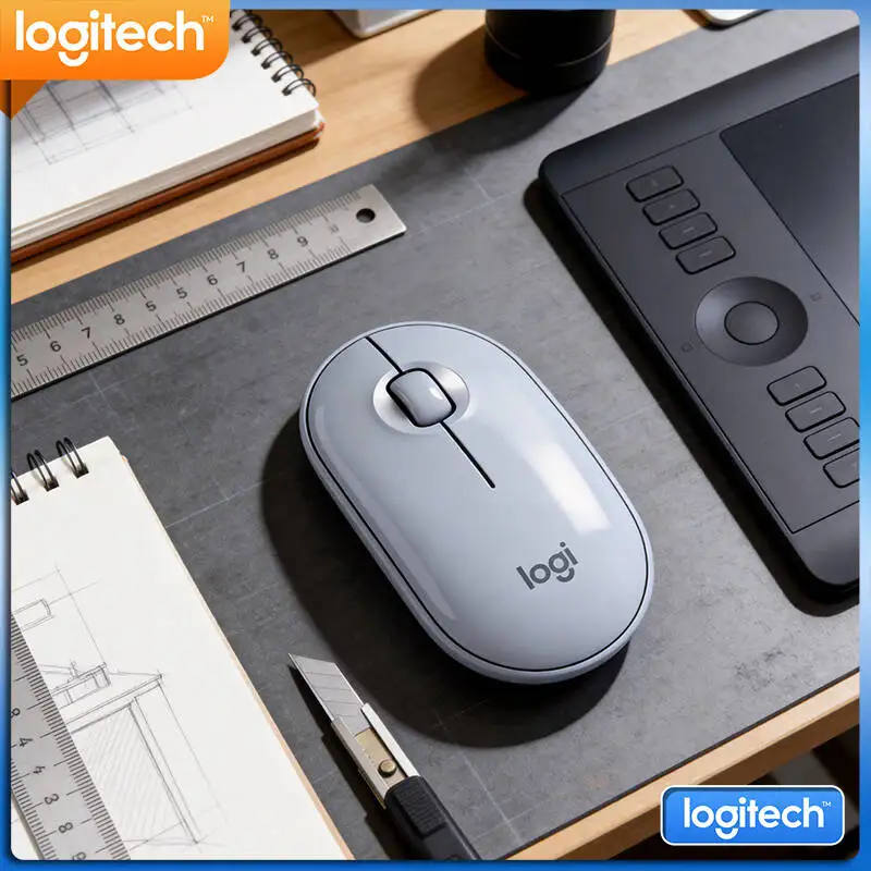 Logitech M350 Travel Wireless Mouse - Ultra-Thin, Silent Clicks, Recycled Plastic, 1000 DPI, Business Trip Companion Ready