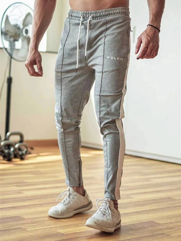 Pantalones deportivos informales para hombre y mujer, ropa de calle Retro con cremallera lateral a rayas y letras, 2023