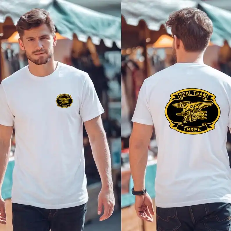 Camiseta Unissex de Luxo de Alta Qualidade 2026 U.S. Navy Seal Team 3 Naval Special - Estilo Unissex para Homens e Mulheres