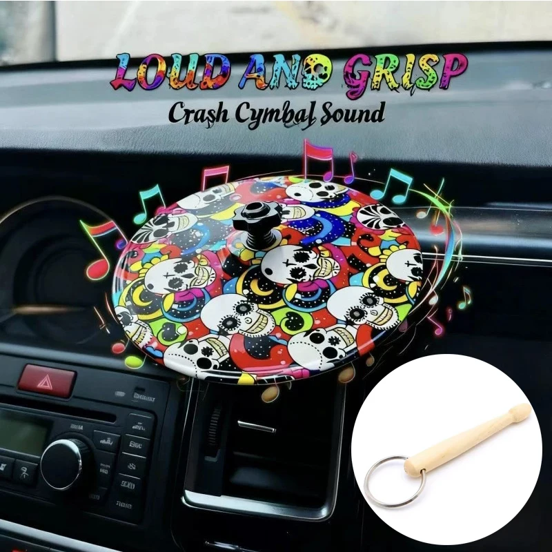 الطبول الصغيرة تصادم مع الصنج تنفيس الديكور سيارة الموسيقية الصحن مع عصي طبلة الملحقات الداخلية تصميم مقاوم للصدمات
