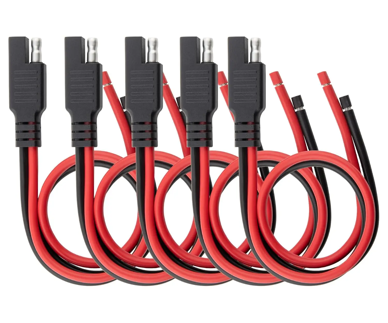 

Кабель-удлинитель SAE 12AWG, 1 фут, 5 шт., для солнечных панелей, мотоциклов, автомобилей, зарядных устройств, троллинговых моторов, быстроразъемный соединитель