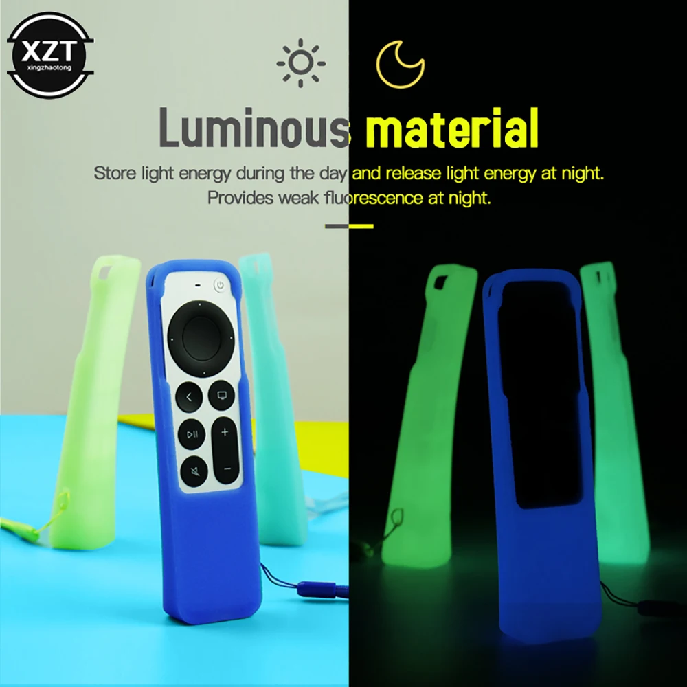 Silicone Remote Control Covers For Apple TV /Airtag 4K 2021 Siri Remote 2nd Generation Luminous Protective Fluorescence Case Bag