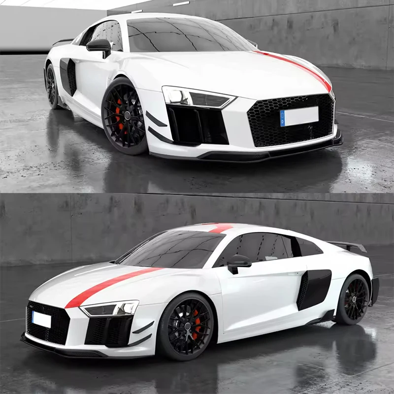 

R8 P Style Carbon Fiber Fibre Front Bumper Lip Splitter Fit for Audi R8 P Style 2016-2018 Ture Factory Fitment