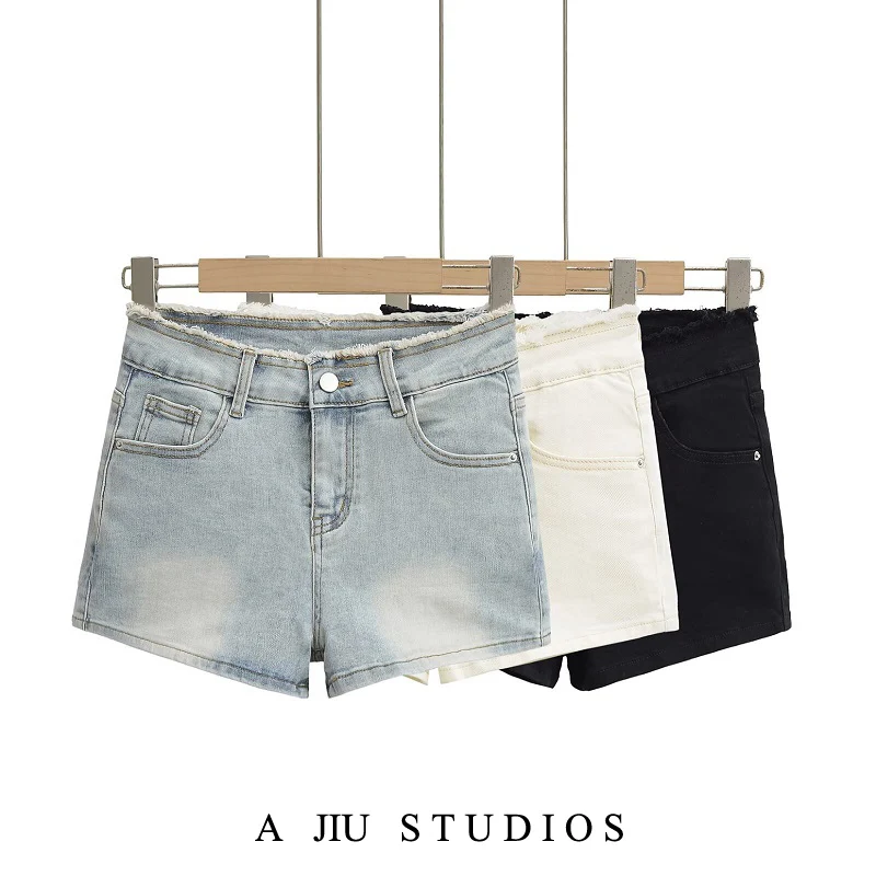 

High Waist Knot Slim Fit Denim orts Women's Summer Sexy Tight Butt Lifting Hot Pants Pure Desirable Sexy Girls