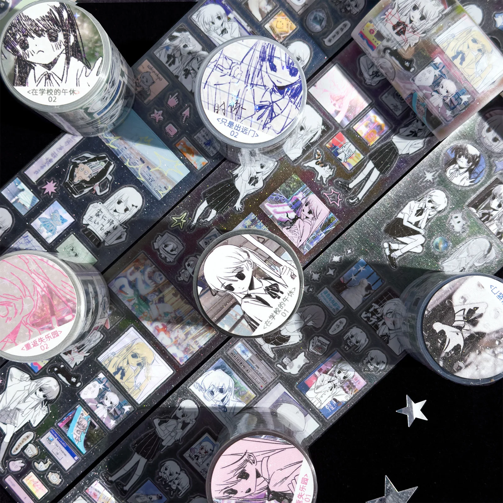 1pcs/lot Decorative Adhesive tapes Pieced together time Diary masking Junk Journal Scrapbooking stikcers Japanese