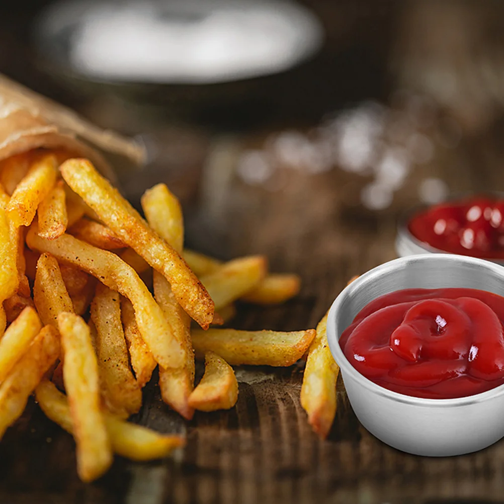 

15pcs Stainless Steel Dipping Bowls Mini Condiment Cups For Restaurant Home Hotel Reusable Sauce Containers Dipping Sauce Cups