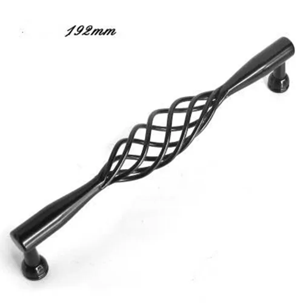 

192mm large black furniture decoration handle black birdcage kitchen cabinet dresser cupboard door handles pulls knobs 7.6" 5"