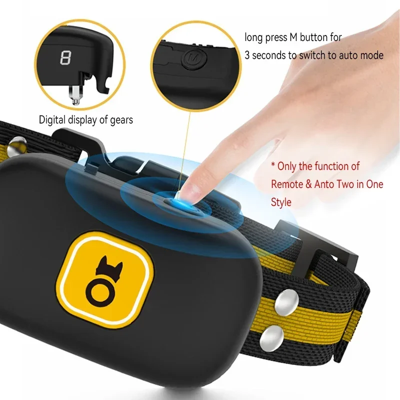 500m Long Distance Anti-barking Stop Barking Collar, Remote Control Dog Electric Training Collar Waterproof For Large Medium Dog