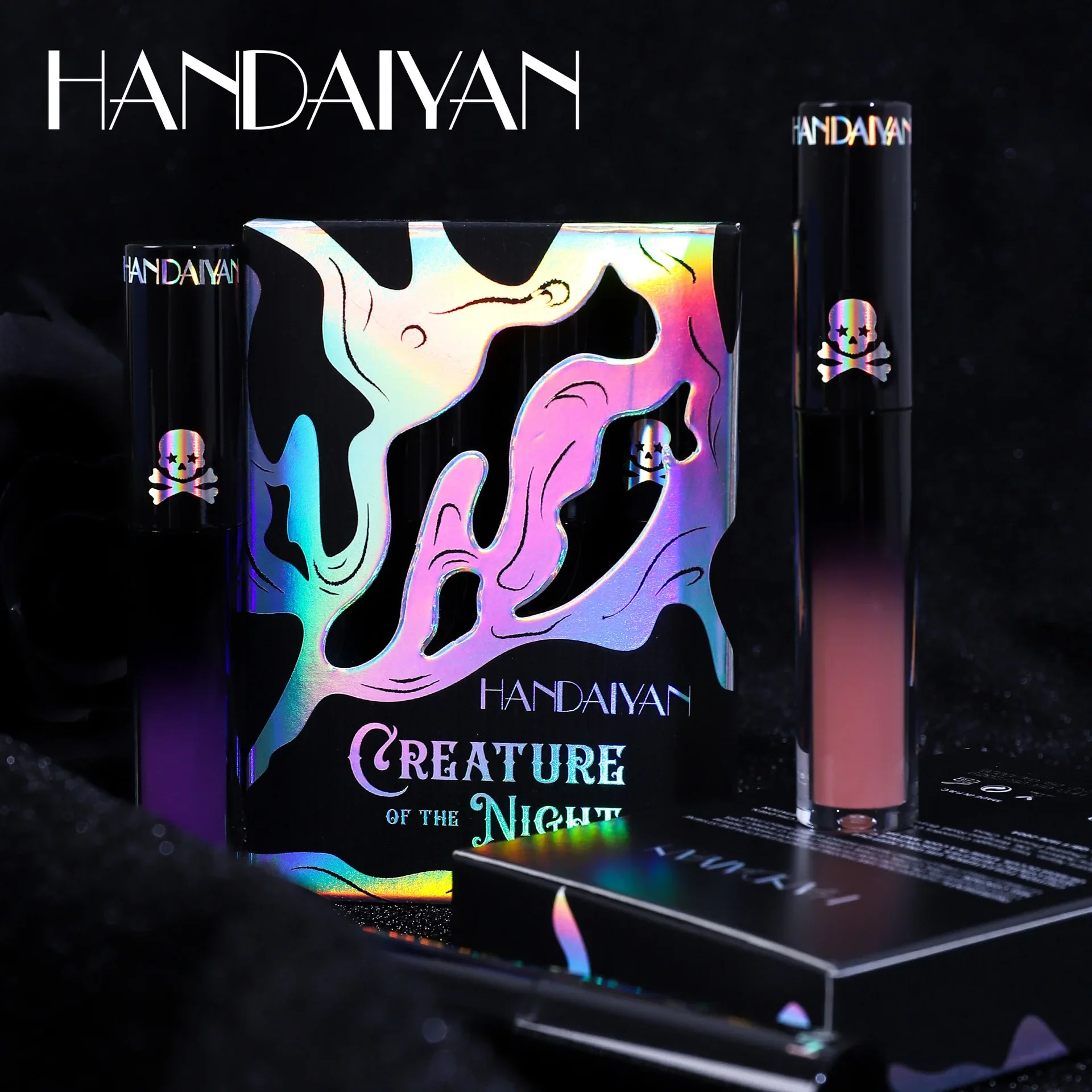 Waterproof Sweat Proof Lip Glaze Set Non-Stick Cup Long Lasting Makeup LipGloss Non-Fade Matte Face Body Paint Cosplay Lip Glaze