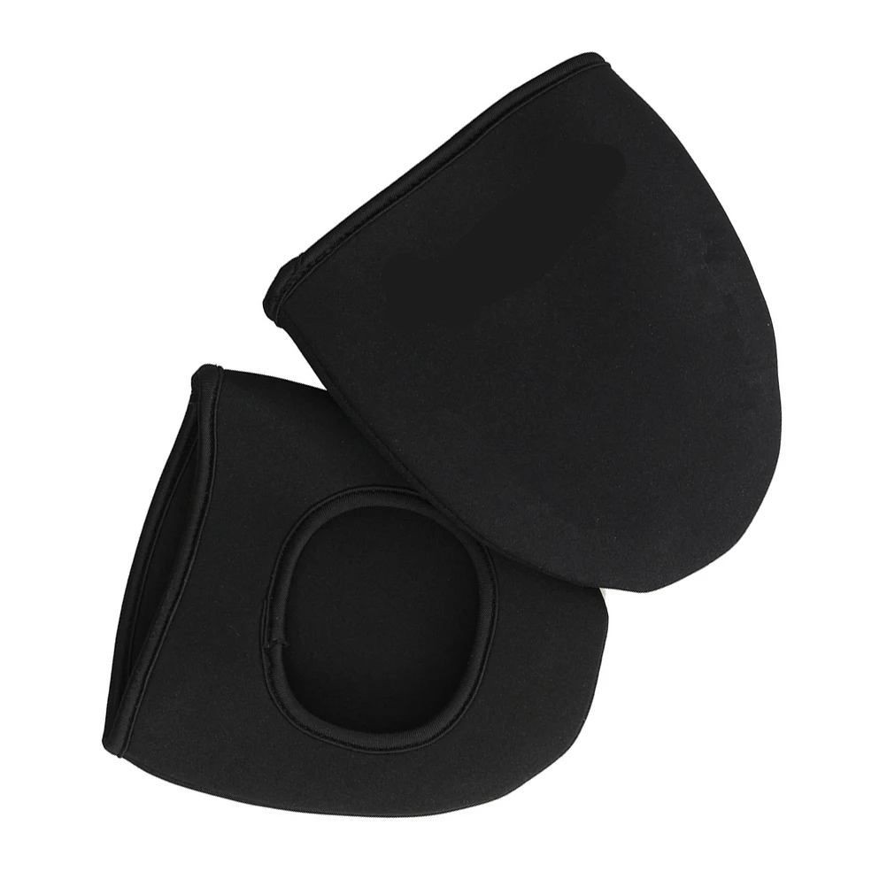 

2Pairs Neoprene Shoe Cover for Cycling Thickened Half Overshoes with Zipper Closure Windproof Bicycle Footwear