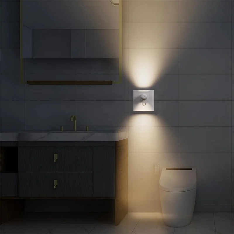 ABGE-6 Pack LED Night Light Plug-In Wall Outlet Light,Dusk To Dawn Nightlight,Ambient Lighting,Nightlight For Bedroom Hallway