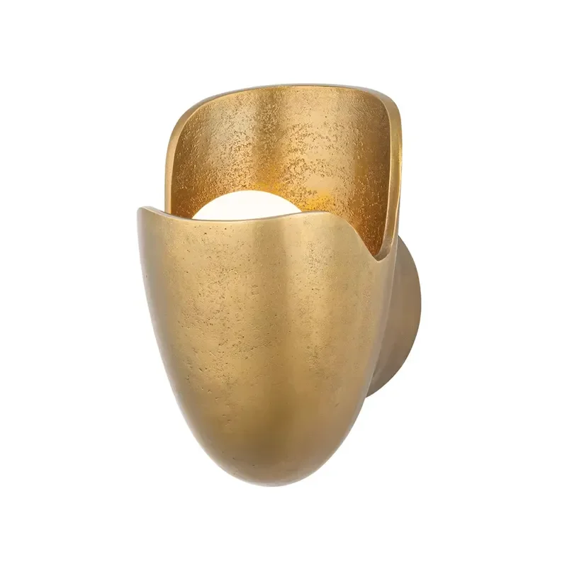 Modern Minimalist Copper Wall Lamp IP65 Waterproof Rating Remote Control for Garden Path Fence Lighting Wall-Mounted LED