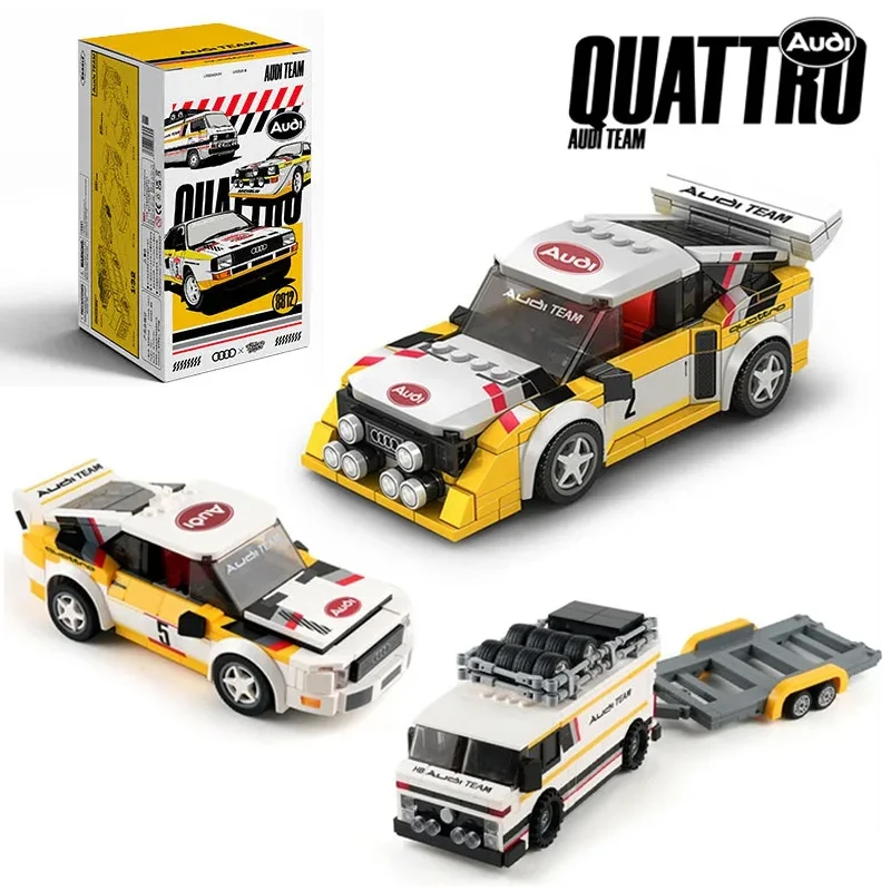 PB8812 WRC Team 1:32 Bausteine MOC Kit 3-in-1 Speed Racing Cars S1 Technische Lkw Modell Ziegel für Kinder Urlaub Geschenkset