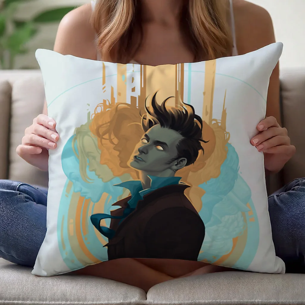 1pc Stylized Humanoid Figure Abstract Pillow Cover 45x45cm 18x18in Graphic Art Design Polyester Case