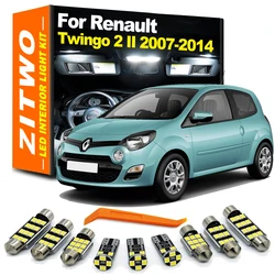 ZITWO 11Pcs LED Interior Bulb Indoor Dome Reading Light Kit For Renault Twingo 2 II MK2 2007 2008 2009 2010 2011 2012 2013 2014