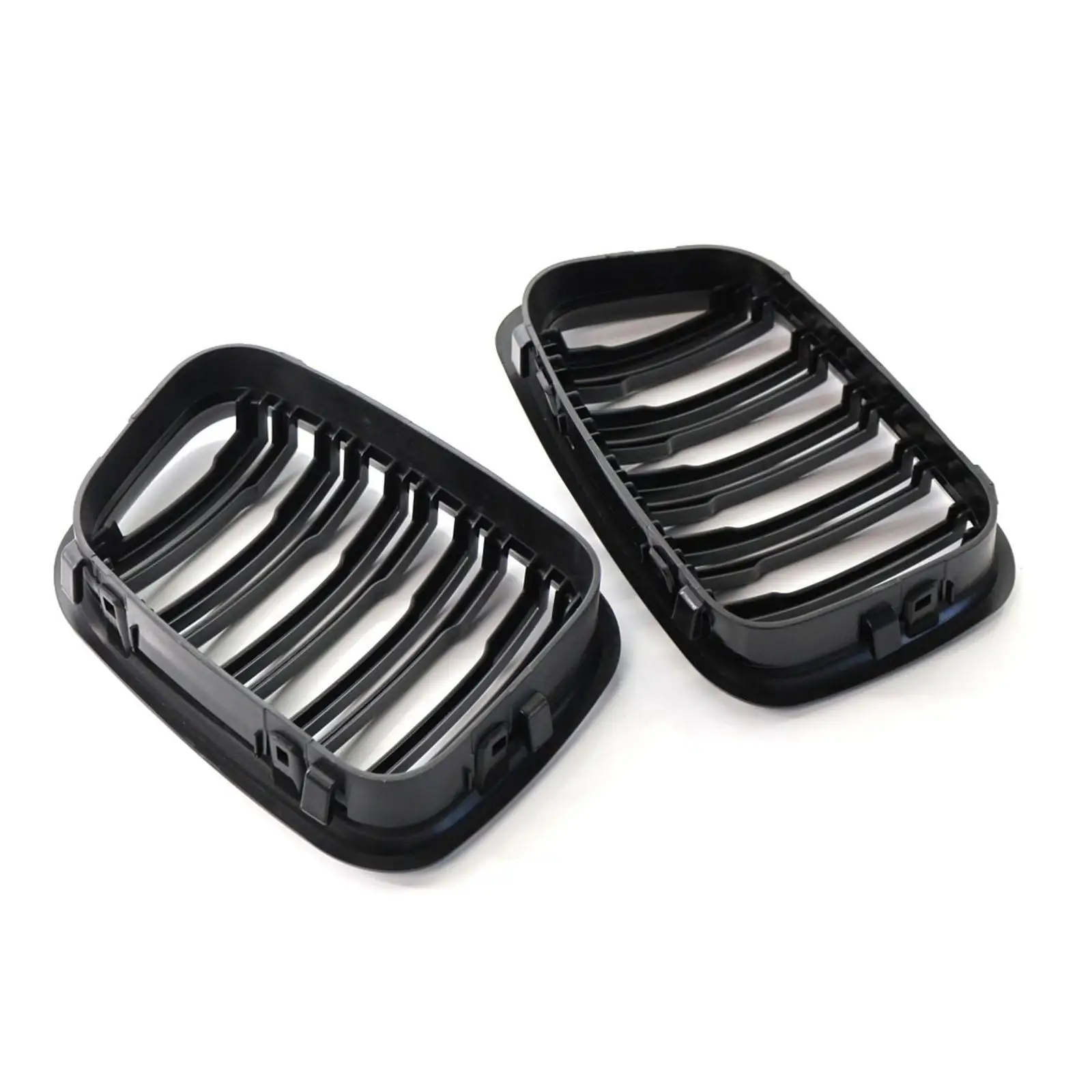 

Glossy Black Front Hood Grill Grille ABS Plastic Double Line Kidney Mesh Auto Accessories for BMW E46 4 Door 320i 325i 328i 330i