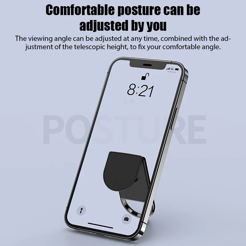 Ultra Thin Mini Metal Folding Mobile Phone Holder Stand Alloy Invisible Portable Phone Kickstand Bracket Desktop Phone Holder
