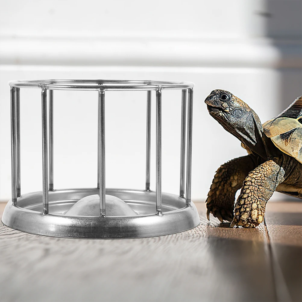Миска для кормления рептилий из нержавеющей стали, прочная миска для корма для домашних животных для черепахи, террариума, большая круглая дизайнерская миска для корма для рептилий