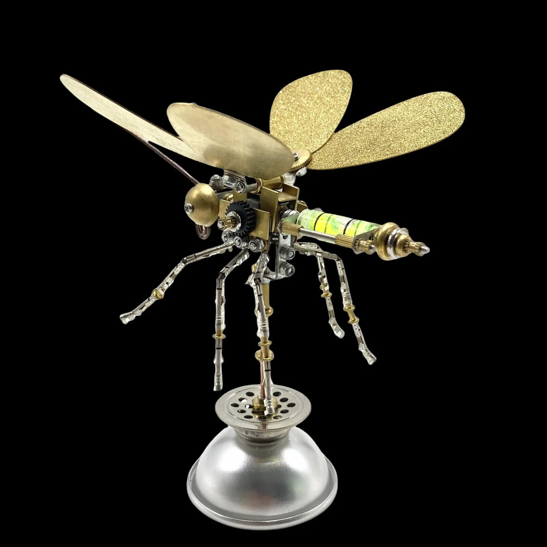 

Steampunk Mechanical Dragonfly 3D Handmade Assembled Metal Model Spirit Level Home Decor Art Ornament Birthday Gift For Adults