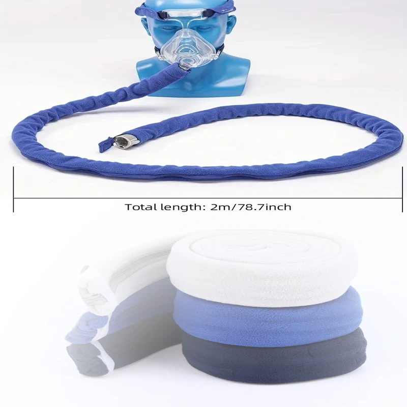1.8m Soft & Washable CPAP Hose Tube Cover CPAP Hoses Zippered Tubing Wrap Pipe Protector Accessory Prevent Noise Condensation