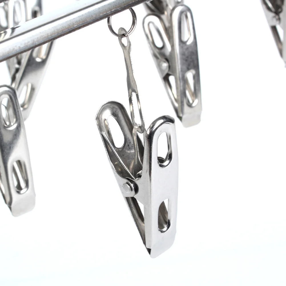 

Stainless Steel Drying Rack Corrosion Resistant Foldable Laundry For Socks Towels Underwear Clothes Hanger Clip Drying